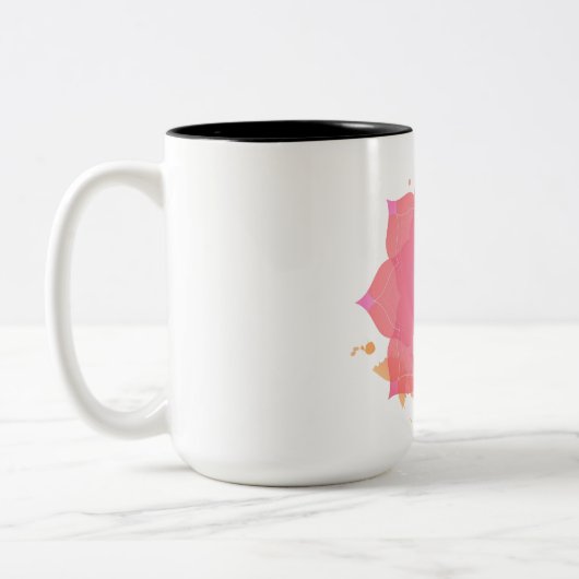 "Morning Elixir: Rise and Sip Mok" Tweekleurige Koffiemok (Links)