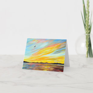 Morning Ferry Uitzicht Painting Kaart