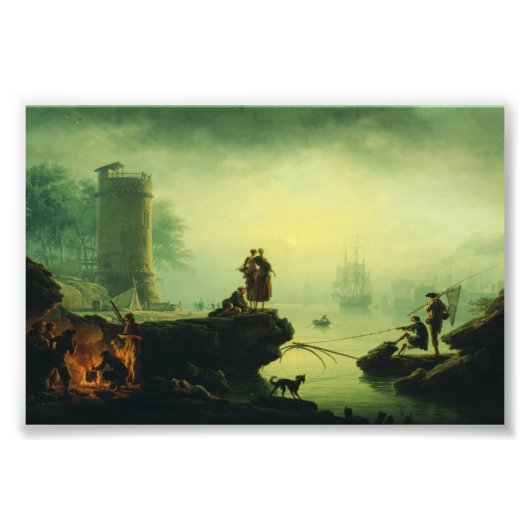 Morning Fog at sea by Joseph Vernet  Foto Afdruk (Voorkant)