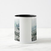 Morning Fog boven rijstvelden Mok (Midden)