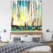 Morning Forest Canvas Afdruk (Insitu (Slaapkamer))