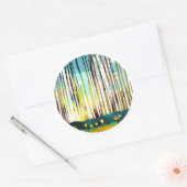 Morning Forest Ronde Sticker (Envelop)