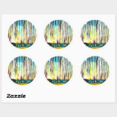 Morning Forest Ronde Sticker (Vel)