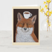 Morning Fox-kaart Kaart (Gele Bloem)