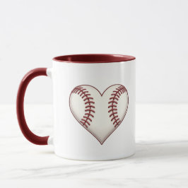 Morning Fuel Baseball Heart Mug Mok