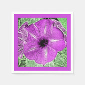 Morning Glory Block Print - amethyst paars Servetten (Voorkant)
