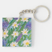 Morning Glory Bloemen Acryl Sleutelhanger (Achterkant)