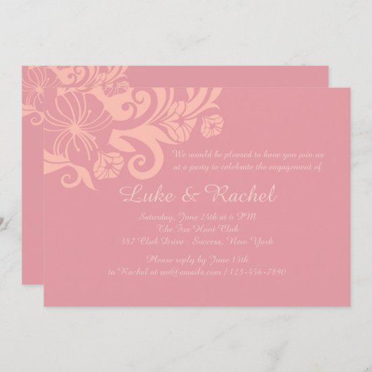 Morning Glory Bloemen Uitnodiging (Voorkant / Achterkant)