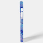 Morning Glory Blue Wavy Texture Case-Mate iPhone Case (Achterkant / Links)