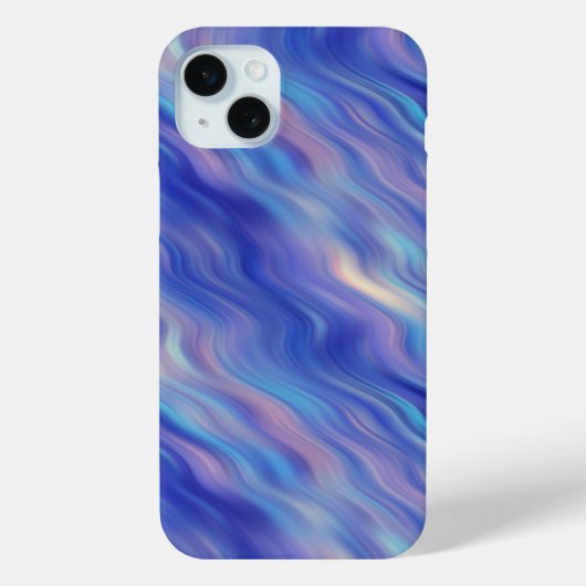 Morning Glory Blue Wavy Texture Case-Mate iPhone Case (Achterkant)