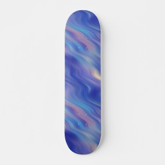 Morning Glory Blue Wavy Texture Skateboard (Voorkant)