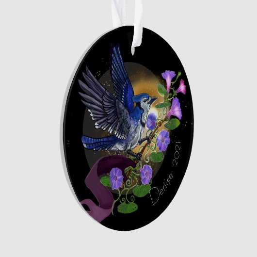 Morning Glory Bluejay Nom personnalisé (devant)