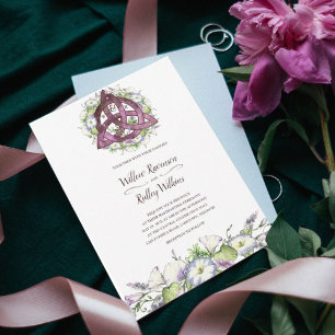Morning Glory Celtic Plumb Triquetra Handfasting Kaart