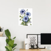 Morning Glory Flowers Art Print Poster (Thuiskantoor)