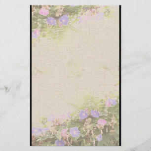 Morning Glory Flowers Stationery Briefpapier