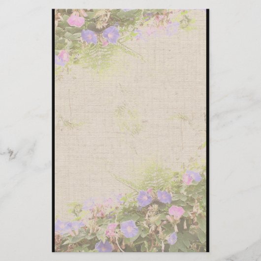 Morning Glory Flowers Stationery Briefpapier (Voorkant)