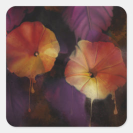 Morning Glory Flowers Vierkante Sticker
