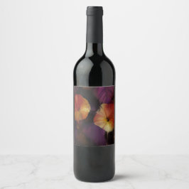 Morning Glory Flowers Wijn Etiket