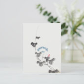 Morning Glory Hokusai Japanse Fine Art Briefkaart (Staand voorkant)