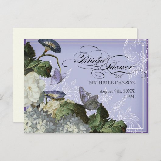 Morning Glory Hydrangea - Carte postale Fête des m (Devant / Derrière)