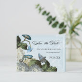 Morning Glory Hydrangea - Save the Date Briefkaart (Staand voorkant)