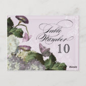 Morning Glory Hydrangea - Tafelzitnummers Briefkaart (Achterkant)