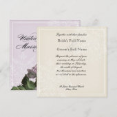 Morning Glory Hydrangea Wedding Invitation - Lila Kaart (Voorkant / Achterkant)