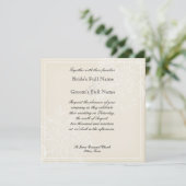 Morning Glory Hydrangea Wedding Invitation - Lila Kaart (Staand voorkant)