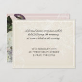 Morning Glory Hydrangea Wedding Reception nodigt u Kaart (Voorkant / Achterkant)