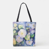 Morning Glory in Shades of Blue Canvas tas (Achterkant)