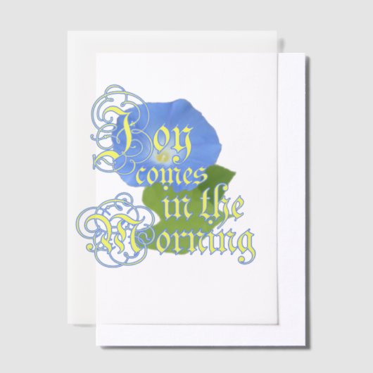 Morning Glory Joy Scripture Vellum Uitnodigingen (Offset)