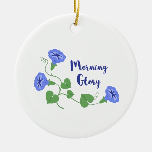Morning Glory Keramisch Ornament (Voorkant)