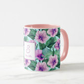 Morning Glory Retro Floral Mok (Voorkant rechts)