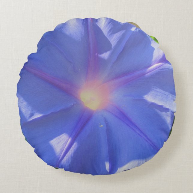 Morning Glory Rond Kussen (Voorkant)