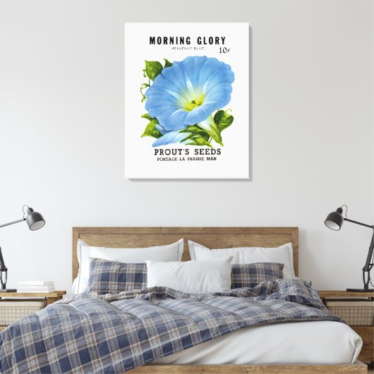 Morning Glory  Seed Packet Canvas Afdruk (Insitu (Slaapkamer))
