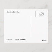 Morning Glory Star Briefkaart (Achterkant)