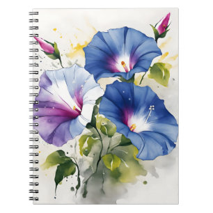 Morning Glory - Watercolor bloemen Notitieboek