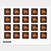 Morning Magic Abstract Art Square Sticker (Vel)