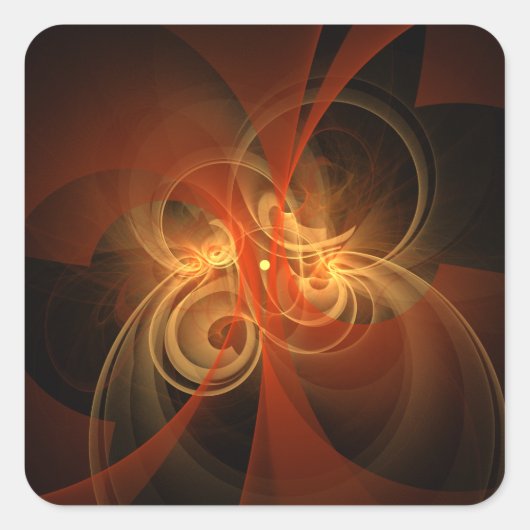 Morning Magic Abstract Art Square Sticker (Voorkant)
