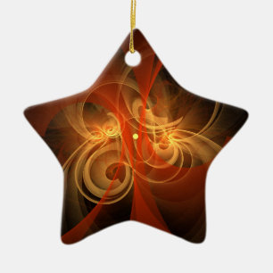 Morning Magic Abstract Art Star Ornament