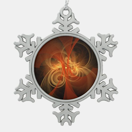 Morning Magic Abstract Art Tin Sneeuwvlok Ornament (Voorkant)