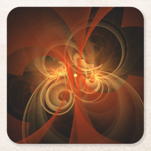 Morning Magic Abstract Art Vierkante Kartonnen Onderzetter