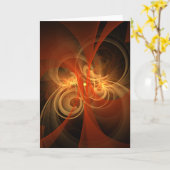 Morning Magic Abstract Art Wenskaart Kaart (Gele Bloem)