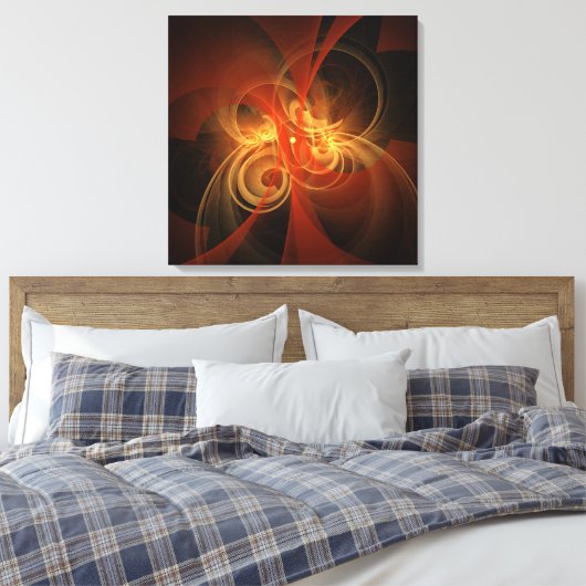 Morning Magic Abstract Art Wrapped Canvas Print (Insitu (Slaapkamer))