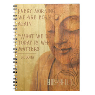 Morning Mantra Dagelijkse affirmatie Boeddha Quote Notitieboek
