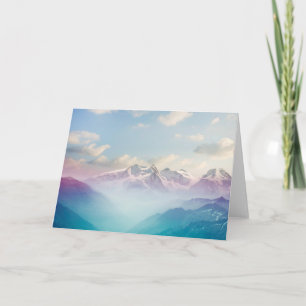 Morning Mist in een Alpenvallei Kaart