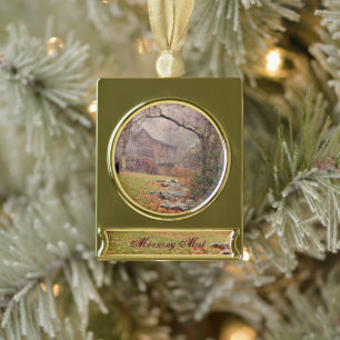 Morning Mist Verguld Banner Ornament