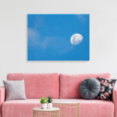 Morning Moon | Zambia, Afrika Canvas Afdruk (Insitu (Woonkamer))