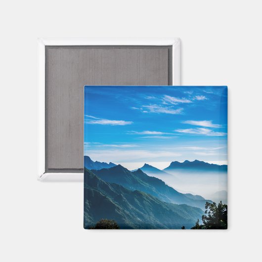Morning Mountains Mist Landschap Magneet (Voorkant / Achterkant)