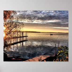 Morning op het Meer van Monona Poster